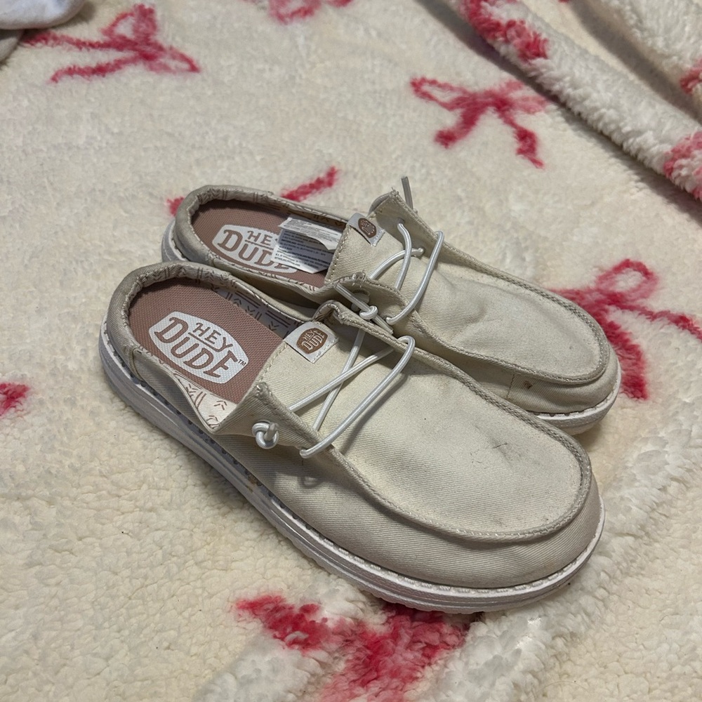 Hey Dude White Wendy Slip-On Shoes